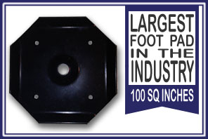 Largest Foot Pad in the Industry - 100 sq inches